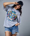 Butterfly Printed Oversized Tshirt